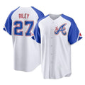 Atlanta Braves #27 Austin Riley Player White Fedasgoge City Connect Home Game Stitched Jerseys