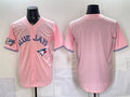 Toronto Blue Jays Blank Pink Fedasgoge 50 Seasons Patch Stitched Jersey