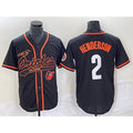 Baltimore Orioles #2 Gunnar Henderson Black Fedasgoge With Patch Cool Base Stitched Jersey