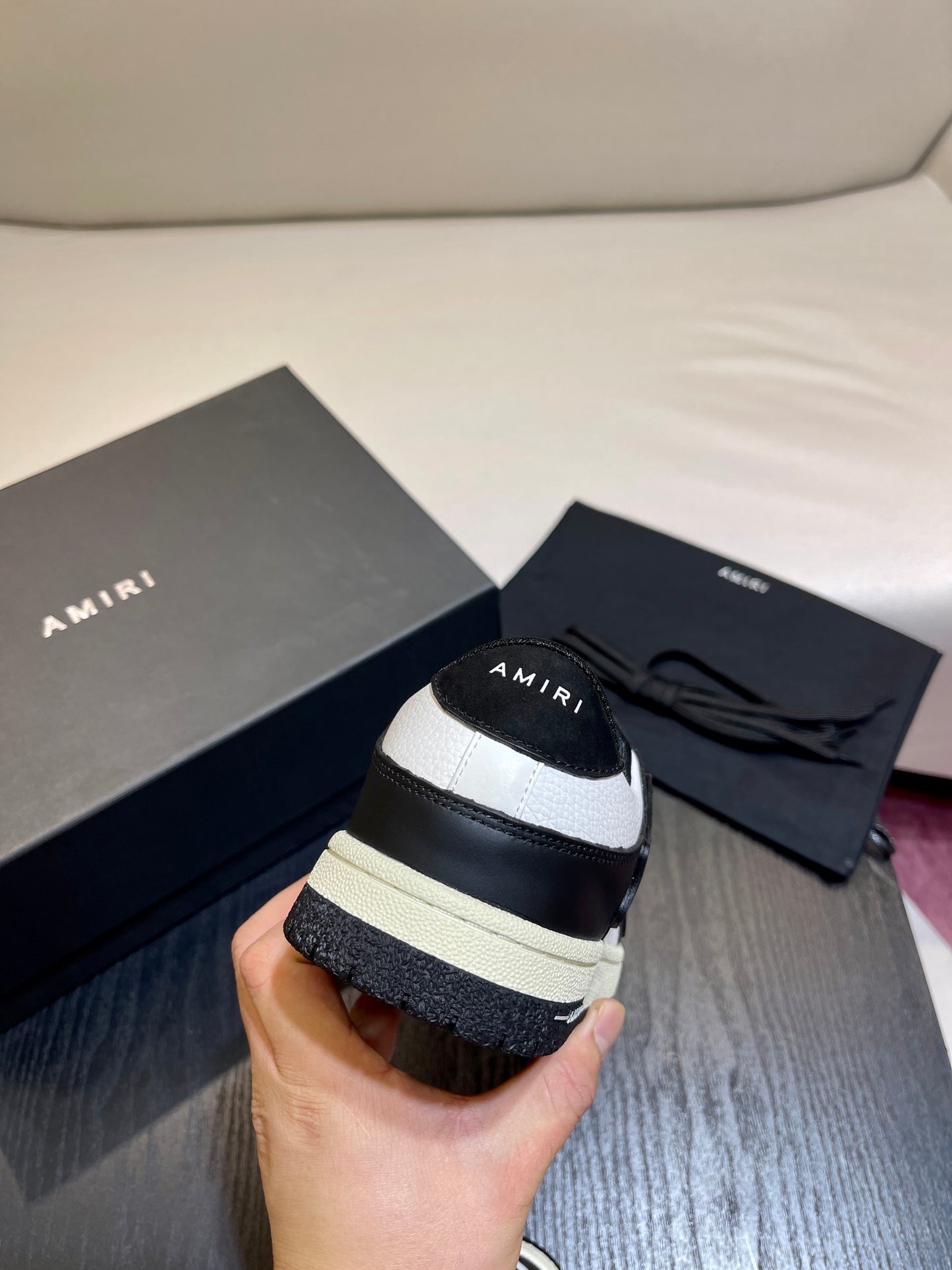Amiri Leather Low-Top Fashion Sneakers - Casual Sports Shoes