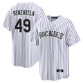 Colorado Rockies #49 Antonio Senzatela Player White Fedasgoge Game Home Stitched Jerseys