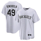 Colorado Rockies #49 Antonio Senzatela Player White Fedasgoge Game Home Stitched Jerseys