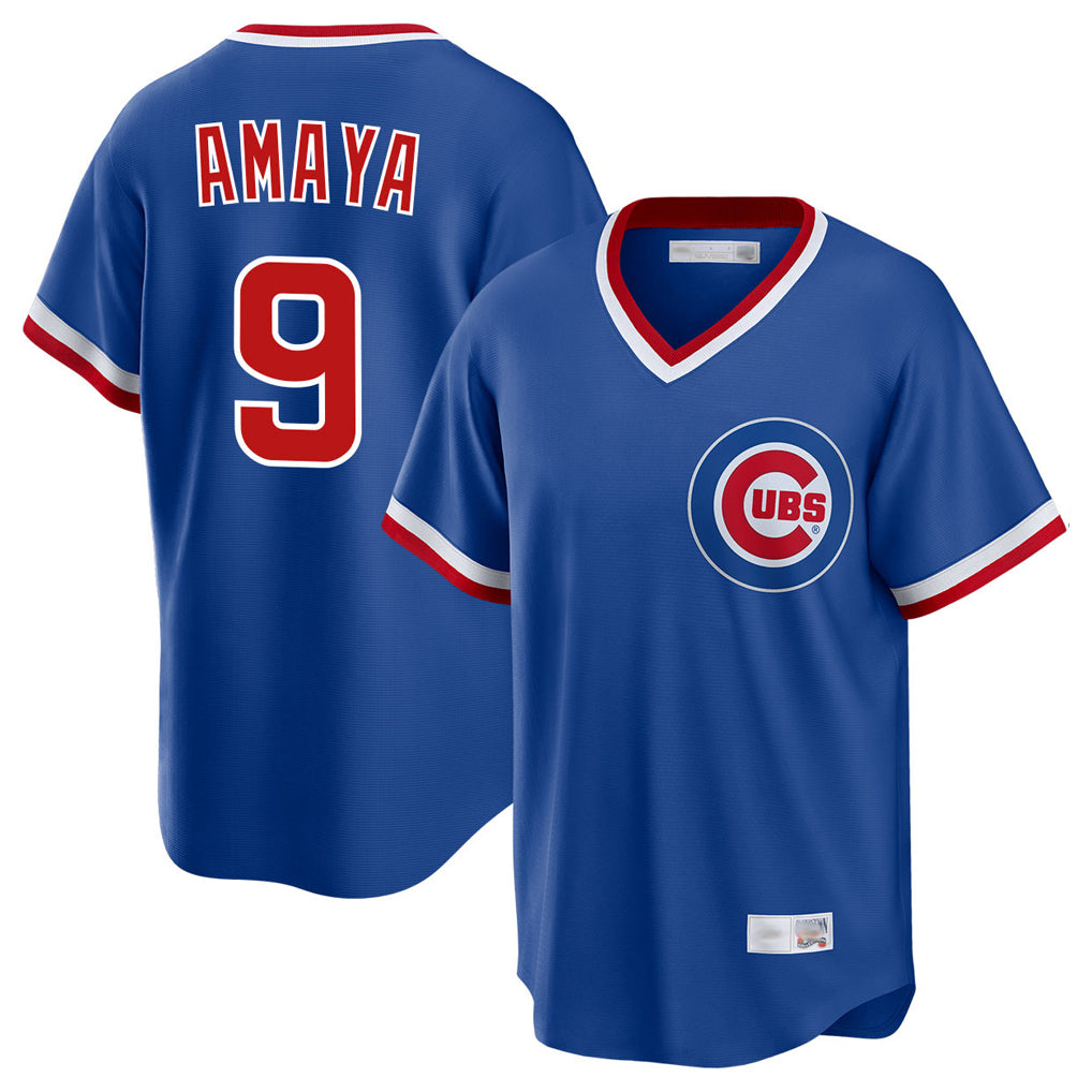Chicago Cubs #9 Miguel Amaya Player Royal Fedasgoge T-shirt Cooperstown Collection Limited Stitched Jerseys