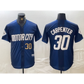 Detroit Tigers #30 Kerry Carpenter Number 2024 Navy Fedasgoge City Connect Cool Base Limited Stitched Jersey 2