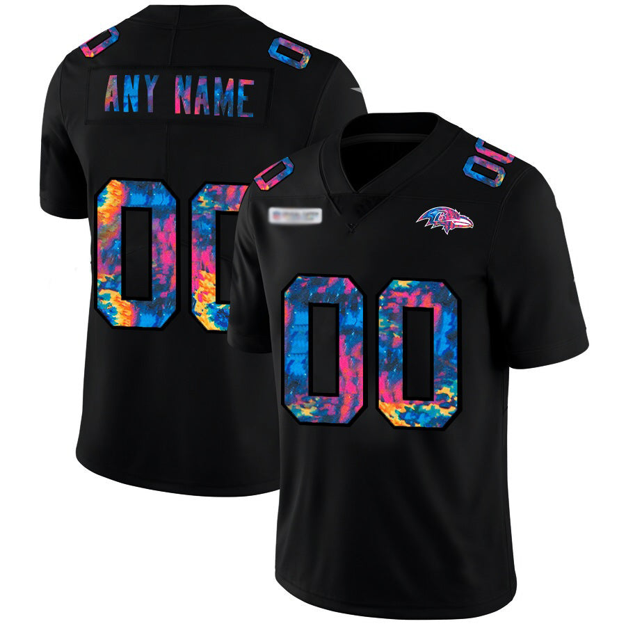 Custom B.Ravens Multi-Color Black Fedasgoge 2020 Crucial Catch Vapor Untouchable Limited Jersey