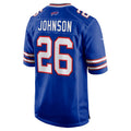B.Bills #26 Ty Johnson Royal Fedasgoge Team Game Jersey