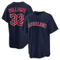Cleveland Guardians #32 Gavin Williams Player Navy Fedasgoge Game Home Stitched Jerseys