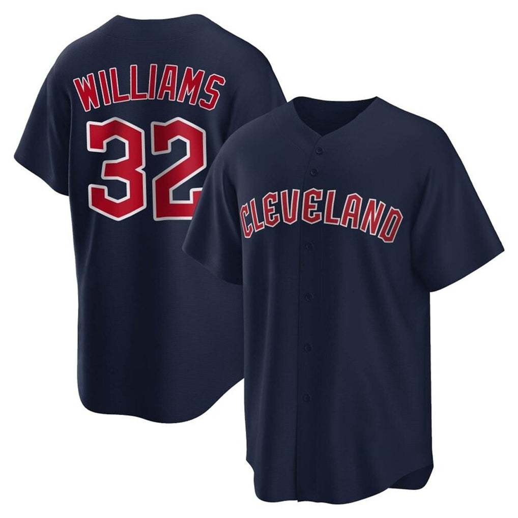Cleveland Guardians #32 Gavin Williams Player Navy Fedasgoge Game Home Stitched Jerseys