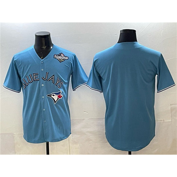 Toronto Blue Jays Blank Blue Fedasgoge 2025 World Series Home Cool Base Stitched Jersey