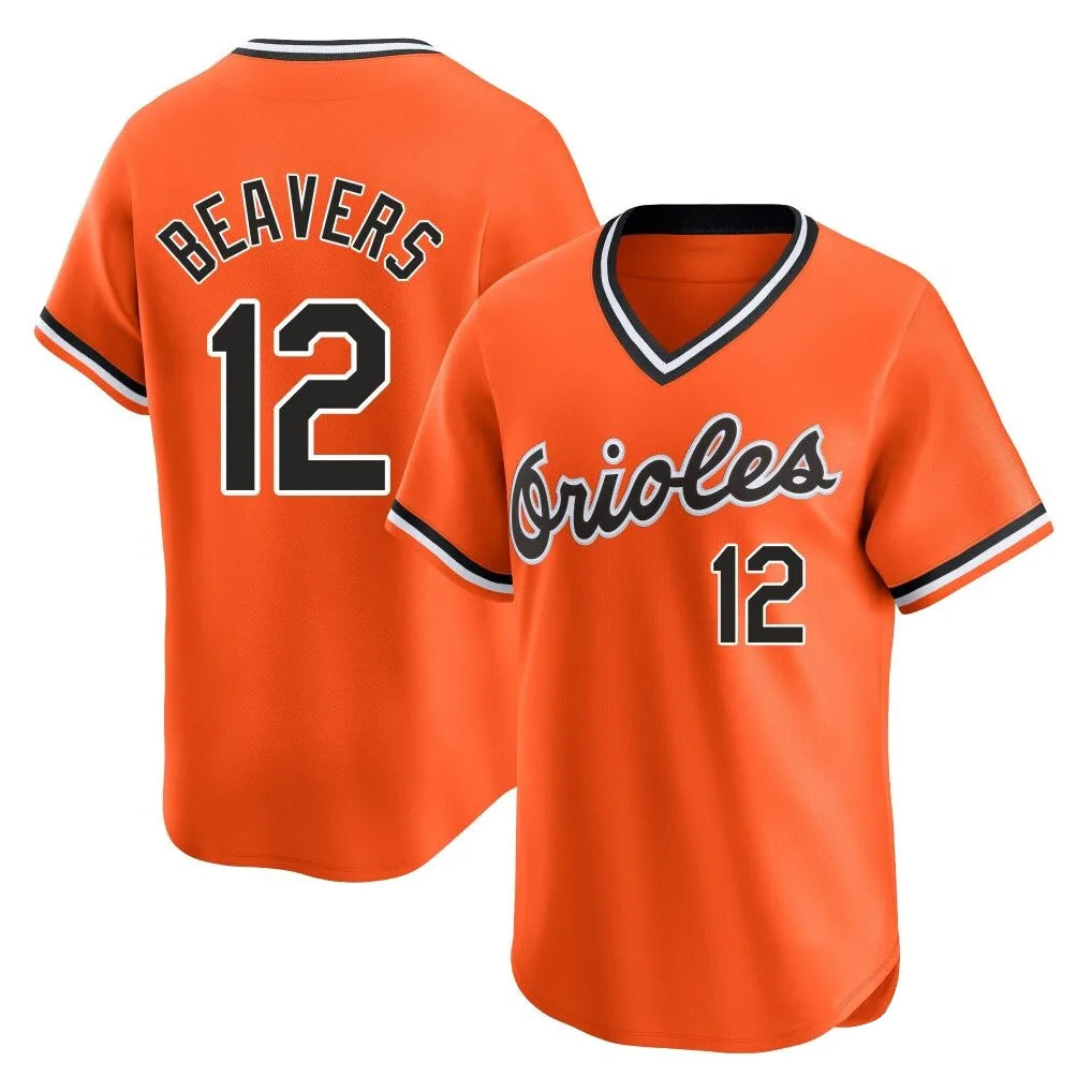 Baltimore Orioles #12 Dylan Beavers Player Orange Fedasgoge T-shirt Limited Home Game Stitched Jerseys