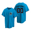 Custom Miami Marlins Blue Fedasgoge Stitched Cool Base Jersey