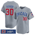 Chicago Cubs #30 Kyle Tucker Gray Fedasgoge 'Ryne Sandberg Tribute' Vapor Limited V3 Stitched Jersey