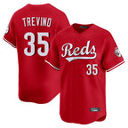 Cincinnati Reds #35 Jose Trevino Player Red Fedasgoge Home Limited Stitched Jerseys