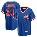Chicago Cubs #31 Greg Maddux Player Royal Fedasgoge T-shirt Cooperstown Collection Limited Stitched Jerseys