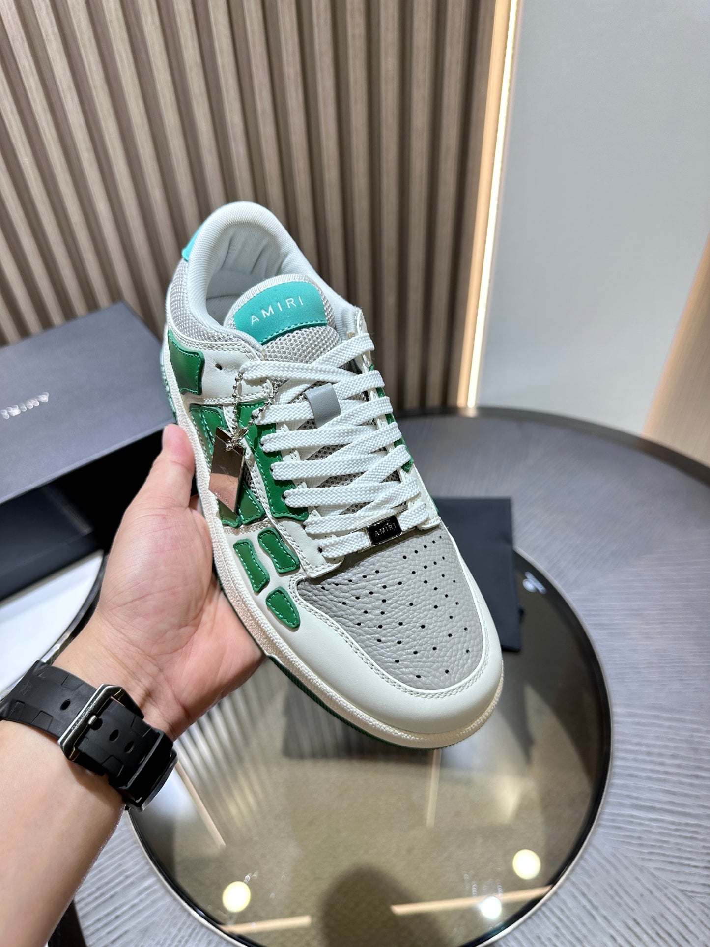 Amiri Leather Low-Top Fashion Sneakers - Casual Sports Shoes