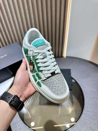 Amiri Leather Low-Top Fashion Sneakers - Casual Sports Shoes