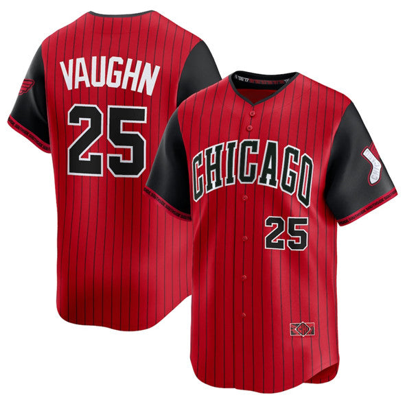 Chicago White Sox #25 Andrew Vaughn Red Black Fedasgoge 2025 City Connect Limited Stitched Jersey