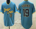Milwaukee Brewers #19 Robin Yount Powder Blue Fedasgoge Limited Jersey