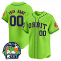 Custom Houston Astros Orbit Patch Green Fedasgoge Vapor Premier Limited Jersey ¨C All Stitched