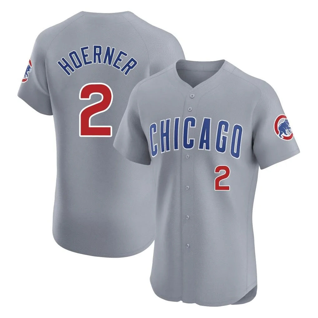 Chicago Cubs #2 Nico Hoerner Player Gray Fedasgoge Road Limited Elite Home Stitched Jerseys