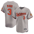 Baltimore Orioles #3 Taylor Ward Player Gray Fedasgoge Limited Home Game Stitched Jerseys