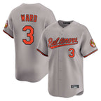 Baltimore Orioles #3 Taylor Ward Player Gray Fedasgoge Limited Home Game Stitched Jerseys