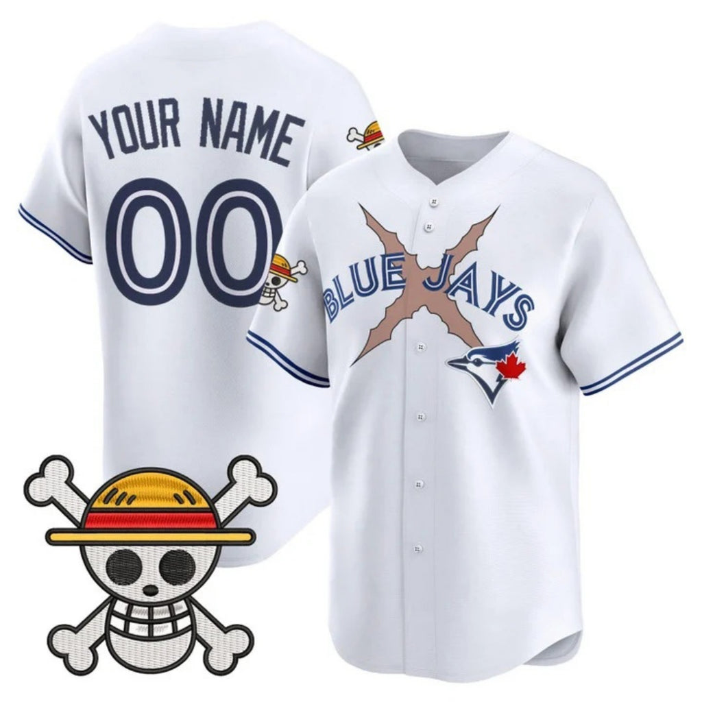 Custom Toronto Blue Jays x One Piece White Fedasgoge Vapor Premier Limited Jersey - Stitched