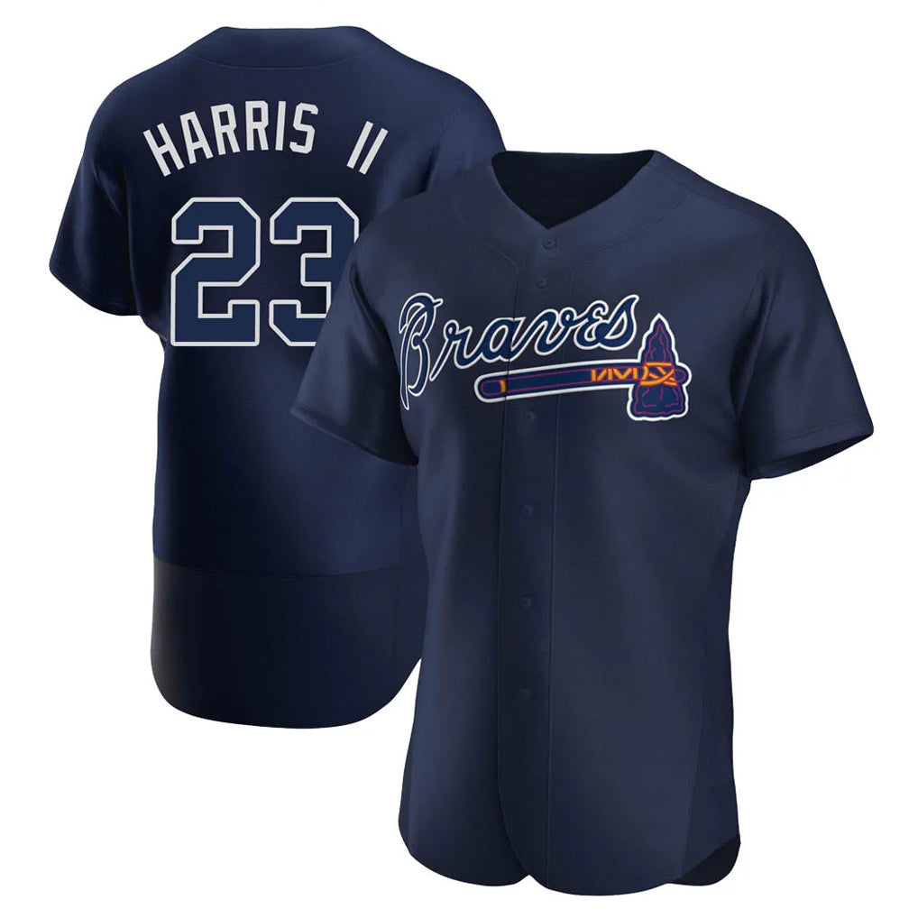 Atlanta Braves #23 Michael Harris II Player Navy Fedasgoge Alternate Limited Elite Home Game Stitched Jerseys