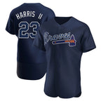 Atlanta Braves #23 Michael Harris II Player Navy Fedasgoge Alternate Limited Elite Home Game Stitched Jerseys