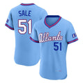 Atlanta Braves #51 Chris Sale Player Powder Blue Fedasgoge 2026 City Connect T-shirt Limited Elite Home Game Stitched Jerseys