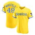 Boston Red Sox #49 Tim Wakefield Player Yellow Fedasgoge Limited Elite Home Game Stitched Jerseys1