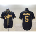 Los Angeles Dodgers #5 Freddie Freeman Black Gold Fedasgoge 2024 World Series Champions Limited Stitched Jersey