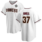 Arizona Diamondbacks #37 Kevin Ginkel White Fedasgoge 2023 World Series Cool Base Stitched Jersey