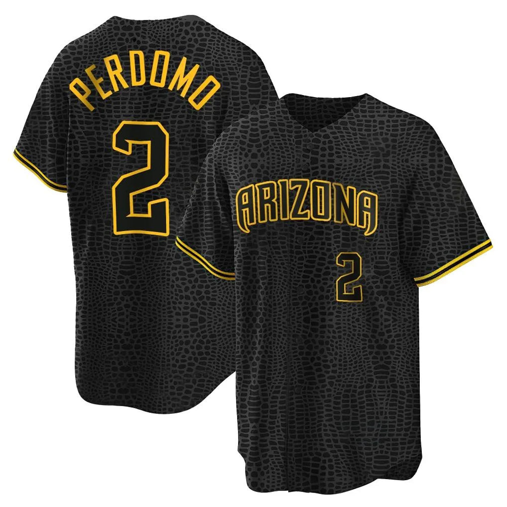 Arizona Diamondbacks #2 Geraldo Perdomo Player Black Fedasgoge Snake Skin City Home Game Stitched Jerseys