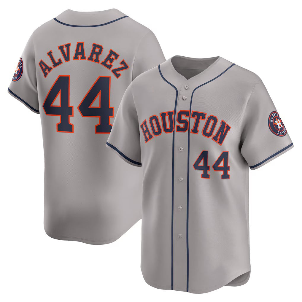 Houston Astros #44 Yordan Alvarez Gray Fedasgoge Away Limited Player Jersey