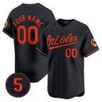 Custom Baltimore Orioles Robinson Patch Vapor Premier Limited Jersey ¨C Black 2 Fedasgoge