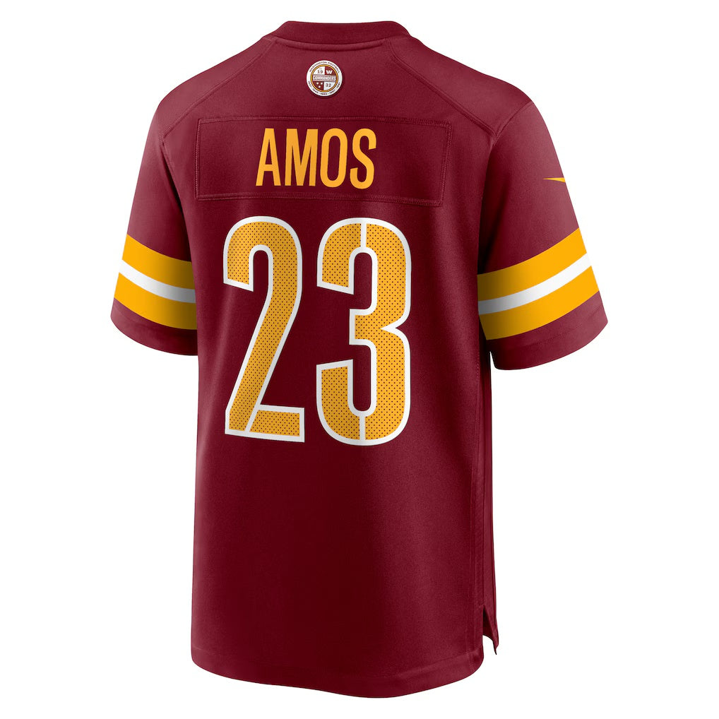 W.Commanders #23 Trey Amos Burgundy Fedasgoge Team Game Jersey