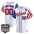Custom Washington Nationals America 250 Edition Vapor Premier Limited White Fedasgoge Stitched Jerseys