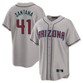 Arizona Diamondbacks #41 Carlos Santana Player Gray Fedasgoge Road Home Game Stitched Jerseys