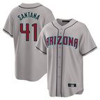 Arizona Diamondbacks #41 Carlos Santana Player Gray Fedasgoge Road Home Game Stitched Jerseys