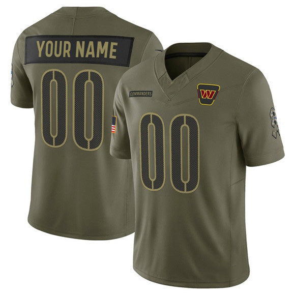 Custom W.Commanders Active Player Olive Fedasgoge 2025 Salute to Service Limited Stitched Jersey