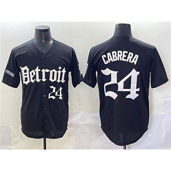 Detroit Tigers #24 Miguel Cabrera Black Fedasgoge 'Motor Gothic Edition' Vapor Premier Limited Stitched Jersey