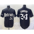 Detroit Tigers #24 Miguel Cabrera Black Fedasgoge 'Motor Gothic Edition' Vapor Premier Limited Stitched Jersey
