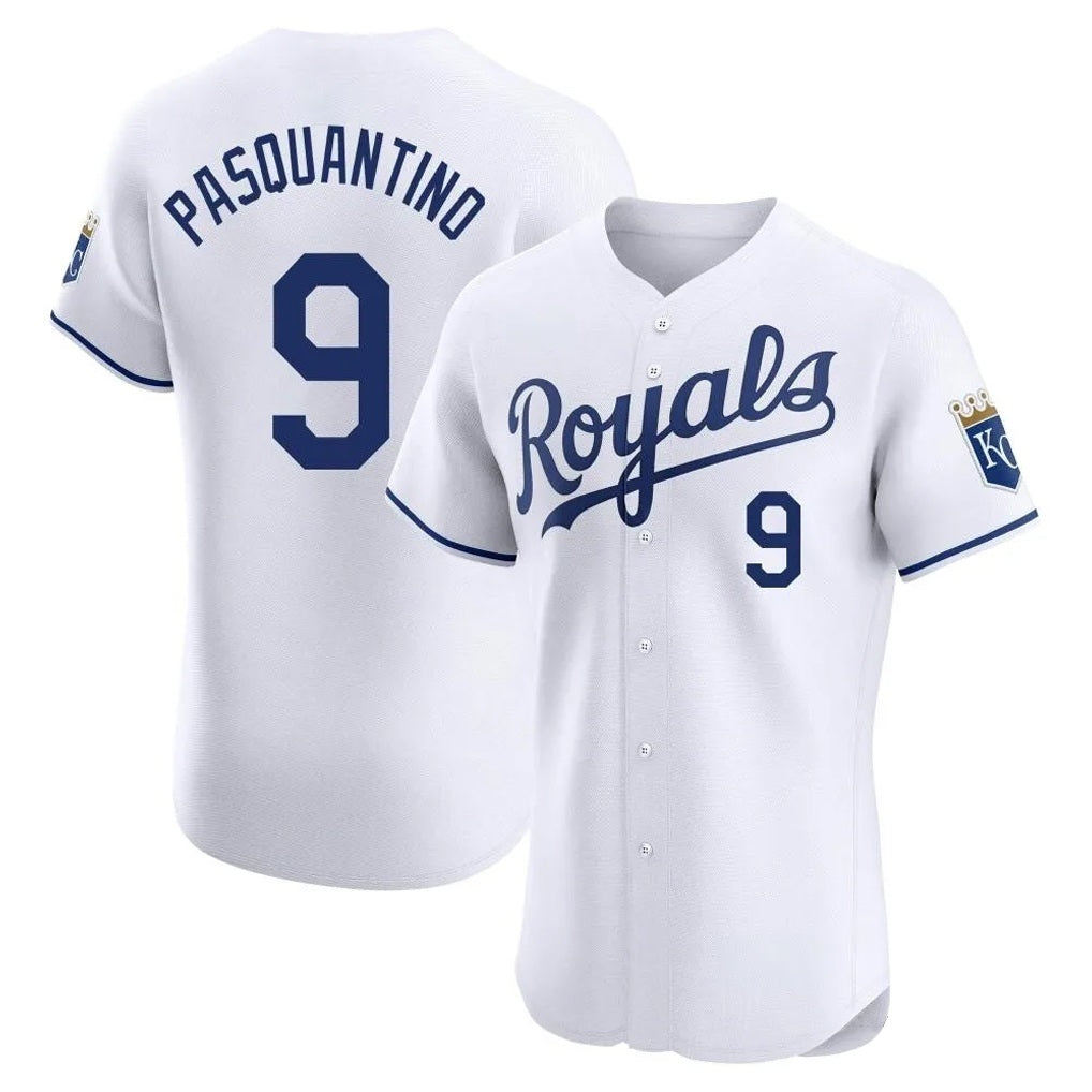 Kansas City Royals #9 Vinnie Pasquantino Player White Fedasgoge Alt Limited Elite Home Stitched Jerseys