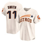 Houston Astros #11 Cam Smith Player Cream Fedasgoge Throwback Cooperstown Collection Limited Stitched Jerseys