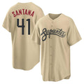 Arizona Diamondbacks #41 Carlos Santana Player Tan Fedasgoge City Connect Home Game Stitched Jerseys