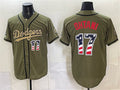 Los Angeles Dodgers #17 Shohei Ohtani Olive Fedasgoge 2026 Armed Forces Day 250 Fourth of July Stitched Jersey