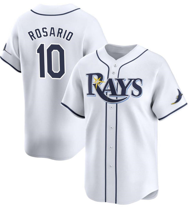 Tampa Bay Rays #10 Amed Rosario White Fedasgoge Home Limited Stitched Jersey