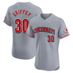 Cincinnati Reds #30 Ken Griffey Player Gray Fedasgoge Limited Elite Home Stitched Jerseys