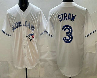 Toronto Blue Jays #3 Myles Straw White Fedasgoge Limited Jersey